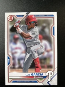 2021 Bowman Prospects #BP79 Luis Garcia Phillies - Picture 1 of 2