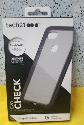 🌰 Tech21 Evo Check Case Cover for Google Pixel 2 XL - Smoky Black - Image 1 of 3