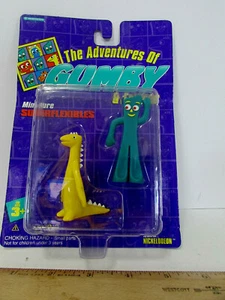 The Adventures of GUMBY & Friends NOS Gumby & Prickle in Pkg Mini-SuperFlexibles - Picture 1 of 10