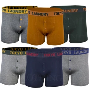 Mens Tokyo Laundry 2 Pack Boxer Shorts Cotton Rich Stretch Underwear S-XXL - Picture 1 of 11