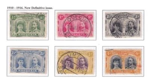 RHODESIA # 101-106 VF-MH Y KGV1 USADO & QUEEN MARY CAT VALOR $148+ - Imagen 1 de 1