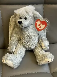 BNWT Ty Beanie Babies Attic Treasures Sterling Silver Angel Christmas Bear NEW - Picture 1 of 6