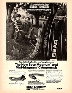 Anuncio impreso de tiro con arco compuesto Bear Magnum 1979 de colección - Imagen 1 de 1