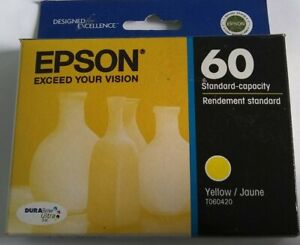 Epson 60 Yellow Ink Cartridge T060420 NEW Best Before 09/2014