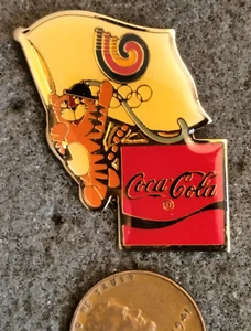 Coca-Cola 1988 Seoul mascotte olimpica Tiger Hodori con spilla bandiera olimpica di HO HO - Foto 1 di 4