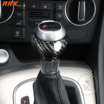 Dry Carbon Fiber Interior Gear Shift Knob Cover Trim For Audi A3 Q3 TTRS RSQ3 - Изображение 1 из 4