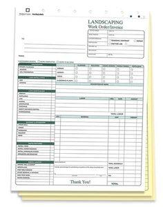 Formulario/factura/hojas de facturación de trabajo de paisajismo - Imagen 1 de 3