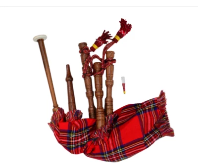 Child Bagpipe, Junior Playable Bagpipes/Kids Royal Stewart with free Tie Foto 1 de 4