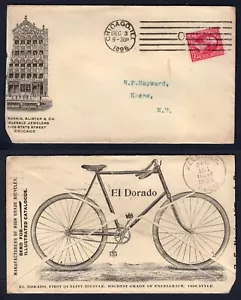 USA Chicago 1895 ILLUSTRATED Advertising Cover. El Dorado Bicycles - Picture 1 of 3