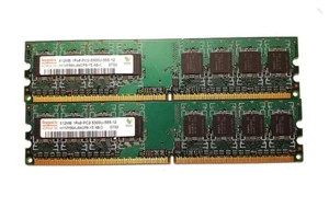 sk Hynix 512MB desktop RAM (Lot of 2) 512mbX2 = 1GB PC2-5300U DDR2 HYMP564U64 - Picture 1 of 1