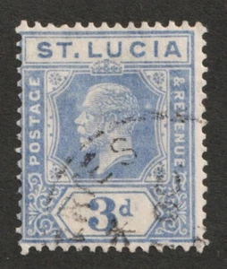 1924 Saint Lucia Sc# 83 - Three Pence, KGV - Used Cv$12 - Picture 1 of 1