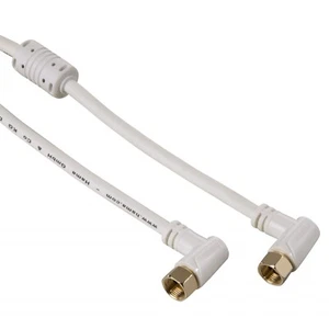 Hama 5m Sat-Cable 95dB 90°Conector Angular TV Cable de Antena Conector F Coaxial - Imagen 1 de 1