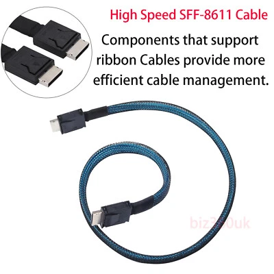 OCuLink PCIe SFF-8611 4i PCI-Express To OCuLink SFF-8611 SSD Data Active Cable - Image 1 of 4