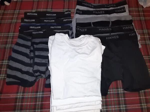 Lot of plain tees and boxer briefs lot of 15 youth size x small - Picture 1 of 1
