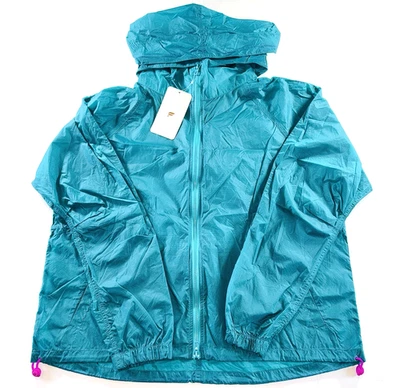 Fabletics Jacket Women's Large Green Natalia Woven Removeable Hood Windbreaker - Image 1 of 4