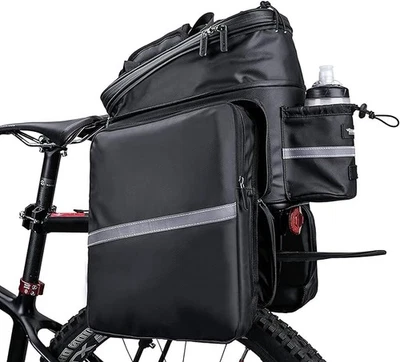 Double Bike Pannier Bag Bicycle Rear Carrier Rack Seat Trunk Storage Saddle Bag - Image 1 of 4