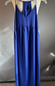 Maxi Vestido Gibson Azul Espalda Corredora - PXS - Imagen 1 de 4
