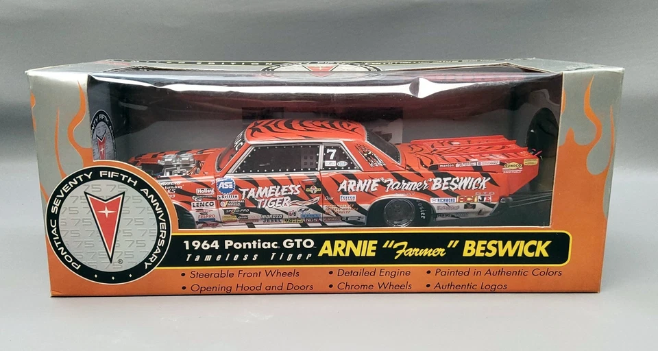 1964 Pontiac GTO Tameless Tiger Race Car 1:18 Scale Diecast By Sunstar #1831 - Image 1 of 4