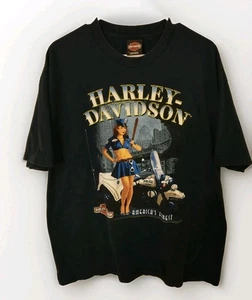 Harley Davidson America’s Finest Police T-Shirt Size XL Wildcat London, KY Blue - Picture 1 of 7