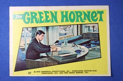 1966 Topps Green Hornet Sticker #37 "Green Hornet" - Very Good++ Condition - Image 1 of 4
