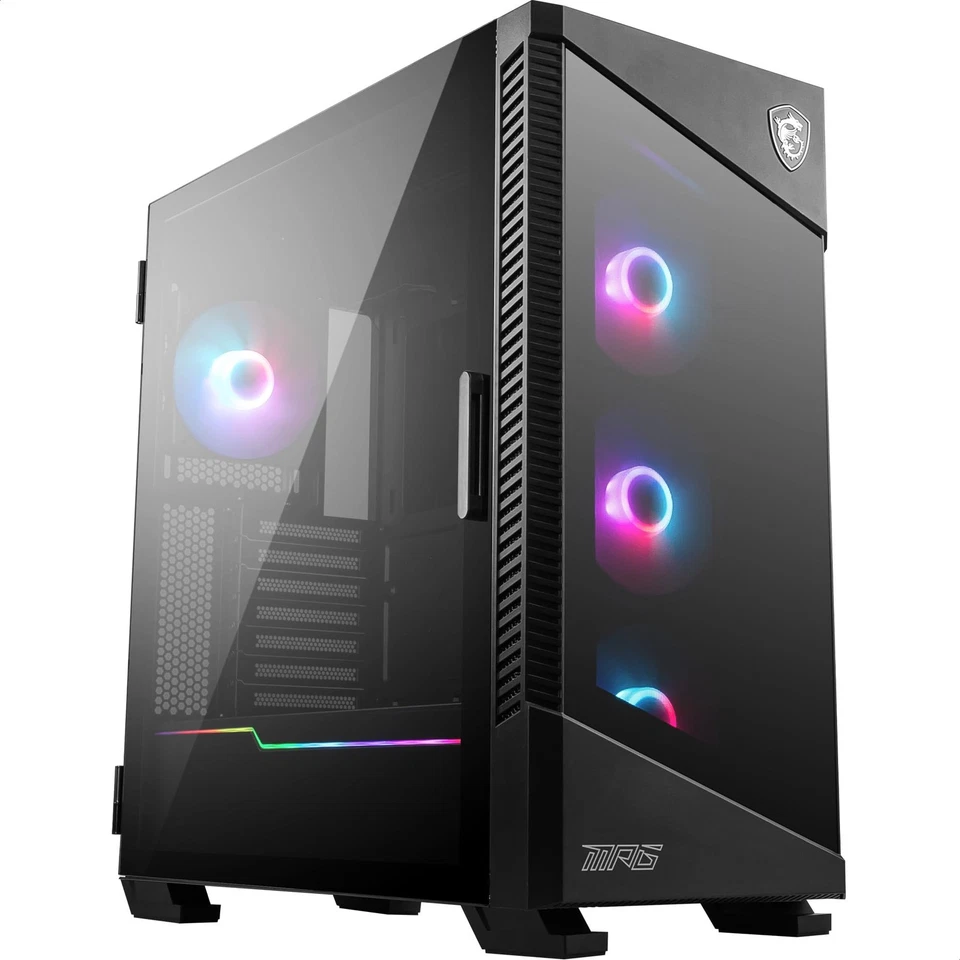 MSI MPG VELOX 100R Mid Tower Gaming Case 'Nero 4 ventole ARGB da 120 mm Mystic