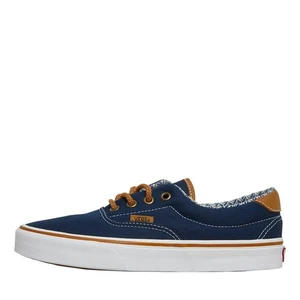 VANS Era 59 Navy Blue and Tan skate Sneakers Low Top Trainers UK Size 4 BNIB - Picture 1 of 5
