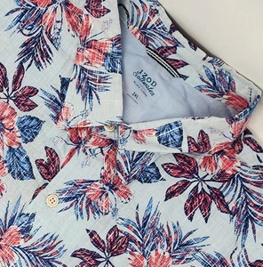Camisa relajada Izod Salada Para Hombres 2XL Azul Tropical Manga Corta Con Botones Usada en Excelente Condición - Imagen 1 de 8