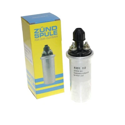 Zündspule 6V EMZA lang 1. QUALITÄT Simson MZ Trabant Wartburg Barkas B1000 MZA - Bild 1 von 3