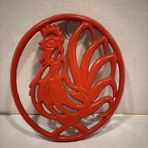 Gallo de hierro fundido de colección 1995 trivet pájaro excelente estado/decoración de pared/mesa, - Imagen 1 de 6