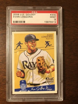 Upper Deck Goudey (PSA) 9 2008 Evan Longoria #200 radiocontrol Tampa Bay Rays novato  Foto 1 de 2