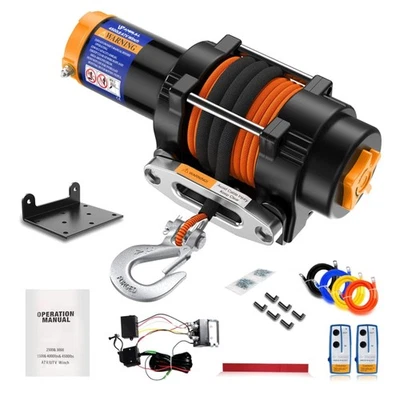 Elektrowinde 12V 4500LBS Seilzug synthetisch  UTV ATV - Bild 1 von 4