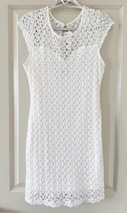 Forever 21 Women’s Lined White Lace Sleeveless Dress Size Medium - Picture 1 of 13