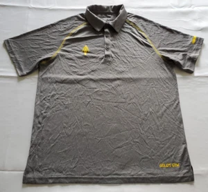 Polo homme GOLD'S GYM manches courtes moyennes gris bruyère jaune polyester - Photo 1/6