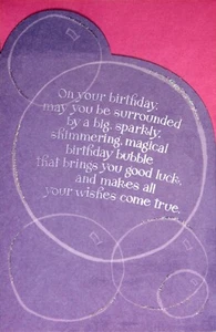 Funny ADULT BIRTHDAY Card, Sparkle Bubble Drink Alcohol by American Greetings +✉ - Picture 1 of 5