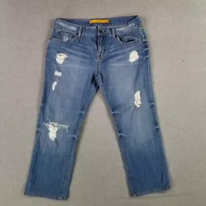 Refuge Size 9 Jeans Lower Rise Slouchy Boyfriend Capri Distressed - Picture 1 of 10