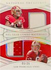 2021 National Treasures Trey Lance Steve Young NFL GEAR COMBO Materials RC #/25