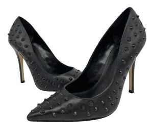 Truth Or Dare by Madonna Cesis Damen-Pump Absatz schwarz Leder Nieten Größe 6,5 - Bild 1 von 12