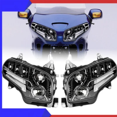 Conjunto de faros LED luces de conducción para Honda Goldwing GL1800 2001 2002-2017 Foto 1 de 4