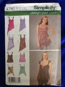 Simplicity Pattern 4750 Design Your Own Size DD 4,6,8,10 Uncut Summer Top - Picture 1 of 2