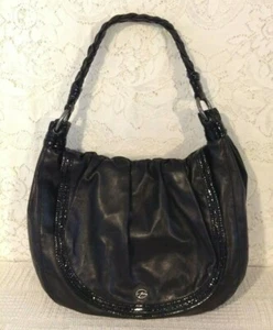 ”Francesco Biasia” Schultertasche aus feinem weichem blk.Handschuhleder gefertigt. - Bild 1 von 9