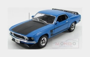 1:18 WELLY Ford Usa Mustang Boss 302 1969 Blue Matt Black WE12516BL - Foto 1 di 2