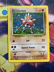 Hitmonchan 7/102, LP, Base Set Unlimited, Holo, Rare, WotC, Pokémon TCG Cards - Picture 1 of 3