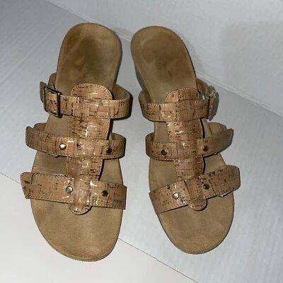 Vionic Radia Cork Wedge Sandals Size 8 - Image 1 of 4