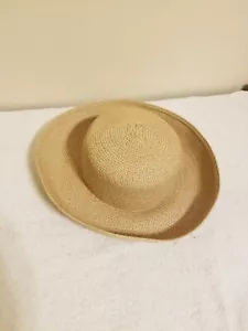 2 Ladies Sun Hats Size 9 Tan & Peach - Picture 1 of 6