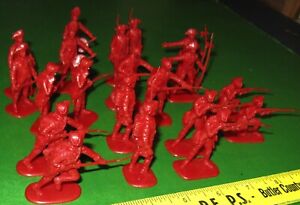 NICE LOT OF ACCURATE REV WAR BRITISH, 1st SERIES IN HTF RED, & LOADER POSE.....