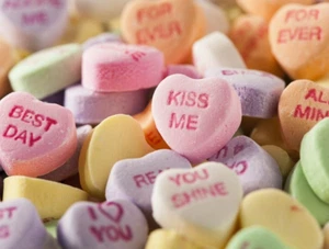 Conversation Hearts Valentines Candy - Assorted Flavors - BULK CANDY- 1/2 POUND - Picture 1 of 3