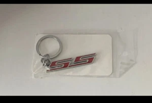 Chrome Red Finish Super Sport SS Key Chain Fob Ring Keychain for Chevrolet Chevy - Foto 1 di 2