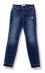 Madewell Damen 10" High Rise Skinny blau Jeans Knopfleiste Größe 26 Schrittlänge 27 - Bild 1 von 9