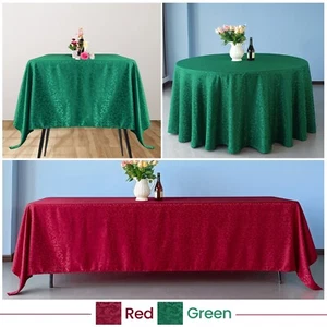 Soft Jacquard Dining Tablecloth Floral Table Cover Round, Rectangle, Square - Picture 1 of 16