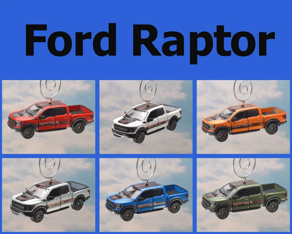 Camión Ford F150 Raptor 2022 librea 4x4 árbol de Navidad adorno emblema F-150 Foto 1 de 1